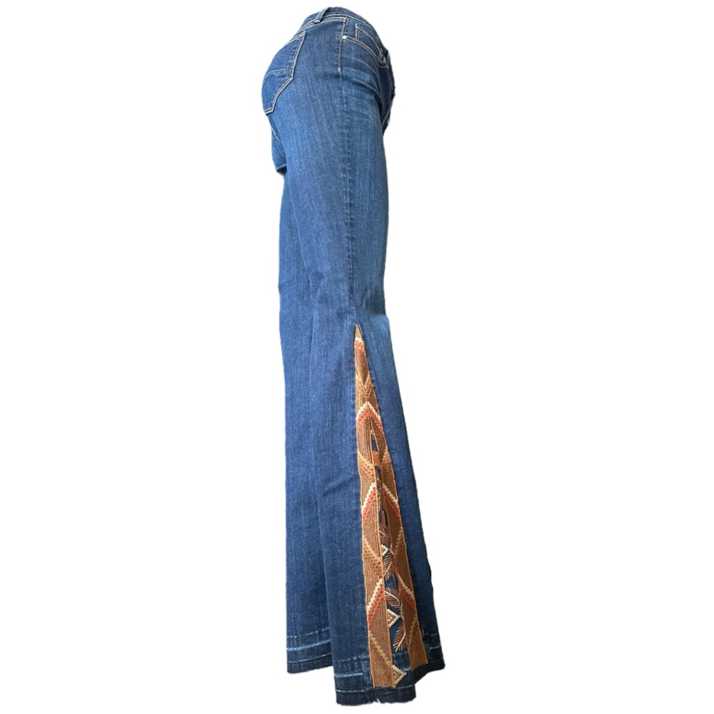 FP Driftwood Embroidered Flare Jeans - Picture 9 of 12